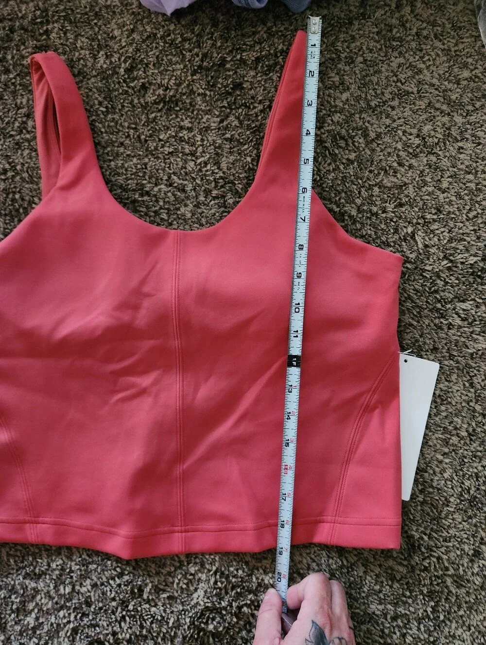 NWT Lululemon Glow Up Tank - Medium Support  - Desert Red